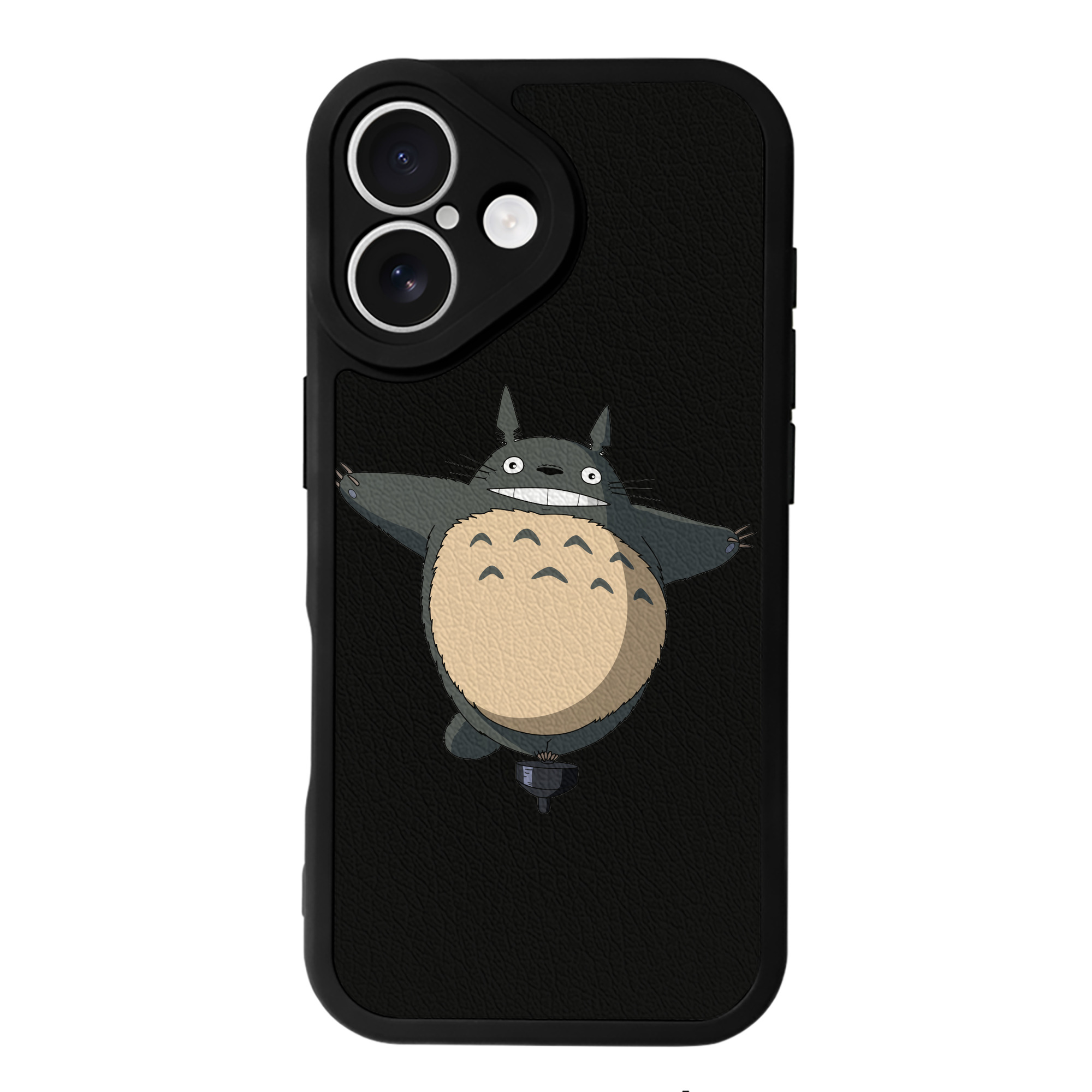 （画像用） となりのトトロ 草壁メイ 草壁サツキ My Neighbor Totoro Satsuki Kusakabe Mei Kusakabe 【iPhone 16シリーズ対応】シリコンスマホケース（レザー調） 材質：シリコン